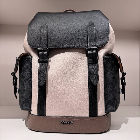 COACH Hudson Backpack In Colorblock With Signature Canvas CT835 - Picture 1 of 8